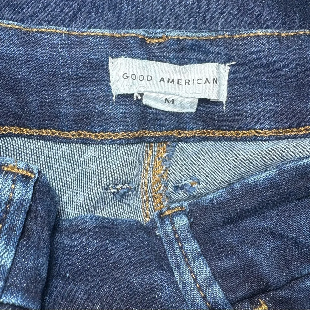 Good American Women's Power Stretch Pull On Straight Jeans Blue Size M - Picture 7 of 10